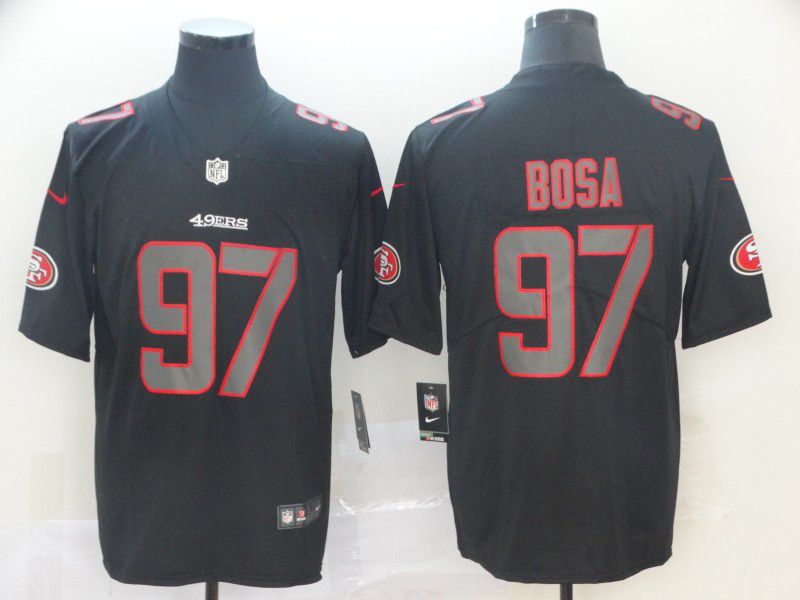 Men San Francisco 49ers #97 Bosa Black Nike Fashion Impact Black Color Rush Limited NFL Jersey